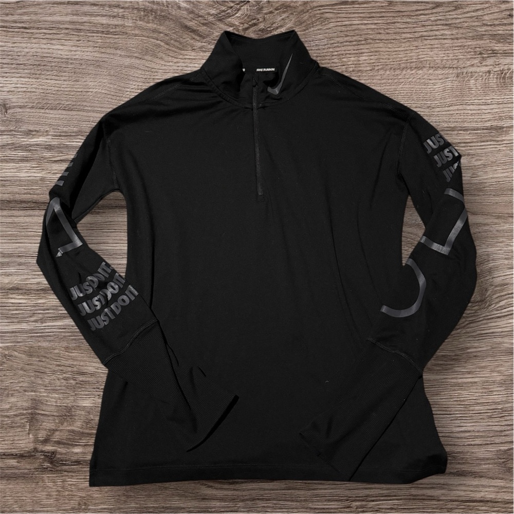 Nike Black Long Sleeve Tee with Gray Accents